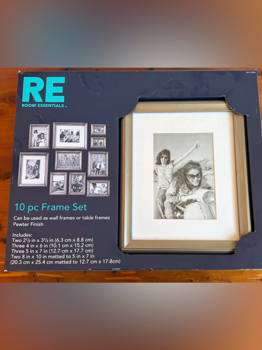 RE Room Essentials 10 pc Picture Frame Set in Pewter